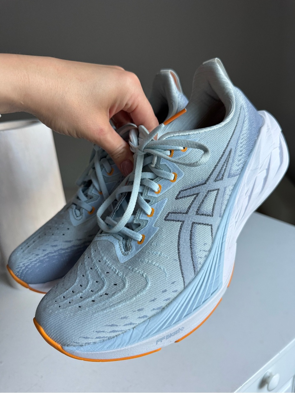 ASICS Novablast 3 Running Shoes Light Blue Orange – Men’s Size 10 - Picture 8 of 15